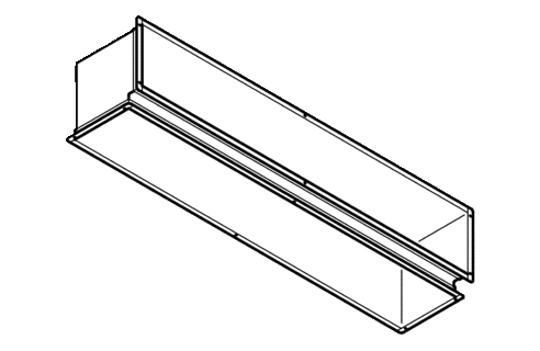 Air duct, 90° angled