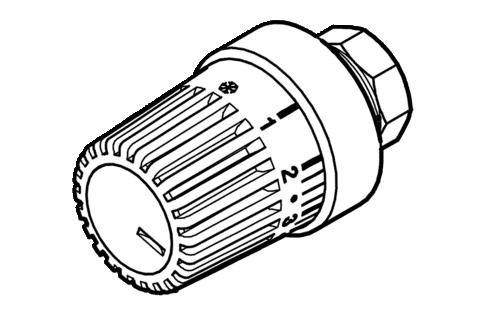 Thermostatic valve head