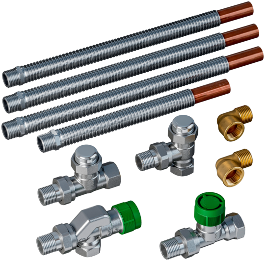 Pre-settable valve kit