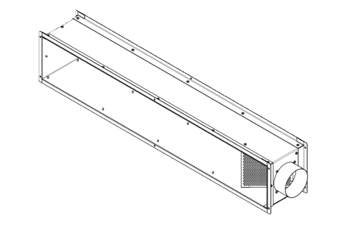 Outlet box with primary air connection spigot