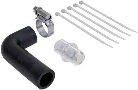 Fitting kit for natural condensate drain